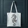 Stylized Seahorse Illustration A stylized illustration of a seahorse, a marine animal with a horse-like head.