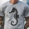 Free Vector Seahorse Clip Art Design A digital illustration of a seahorse swimming in the ocean.