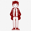 Free Digital Clip Art A detailed, digital illustration of a male figure in vector format.