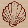 Seaside Decorative Vector Art A seashell illustration in vector format, suitable for graphic design projects.