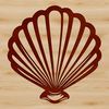 Seaside Treasure Vector Graphic An SVG vector graphic of a stylized seashell, perfect for use in digital art and cutting machine projects.