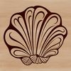 Elegant Seashell Vector Design A digitally created graphic representation of a seashell suitable for commercial or personal use projects.