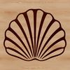 Seaside Symbol A stylized illustration of a seashell, ideal for use in vector design projects.