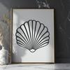 Stunning Seashell Digital Drawing - Free DXF