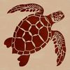 An SVG graphic representation of a wild sea turtle in its natural habitat.