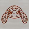 A detailed illustration of a sea turtle swimming in the ocean, ideal for vector graphics design.