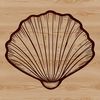 Stylized Shell Design Vector A stylized illustration of a seashell, ideal for crafting and design projects.