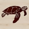 Free SVG Cut File - Beautiful Sea Turtle Design A realistic illustration of a sea turtle in its natural habitat.