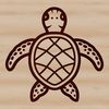 A realistic illustration of a sea turtle swimming in the ocean, suitable for vector graphics and digital design.
