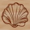 Seashore SVG Template for Creative Projects A high-quality vector illustration of a seashell suitable for seaside-themed designs.