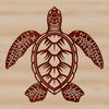 Wild Sea Turtle Illustration A vector graphic representation of a wild animal commonly found in seaside environments.