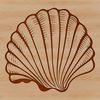 Seaside Shell Design Vector A detailed illustration of a seashell found on the beach during a seaside vacation.