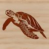 A detailed digital drawing of a wild sea creature, a turtle, designed as a reusable template.