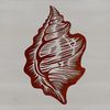 A stylized illustration of a seashell in various formats including vector and raster.