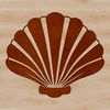 Seashell Illustration SVG Graphics A stylized illustration of a seashell, suitable for vector graphic designs.
