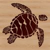 Stylized Sea Turtle Graphic A stylized vector graphic representation of a sea turtle suitable for crafting and design projects.