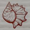 A detailed vector illustration of a seashell, suitable for use in web design or crafting projects.