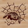 Sea Turtle Shell Close-up Illustration An SVG graphic featuring a close-up of a sea turtle's shell and head.