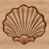 Coastal Icon Vector Graphic A stylized vector illustration of a seashell commonly found on the seaside during vacations.