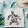Illustrated sea turtle graphic for vector art design.