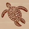 Ornate Wildlife Design SVG File An ornate illustration of a sea turtle, designed for digital use.