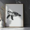A sea turtle swimming in the ocean waters.