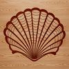 Free SVG Seashell Vector Design A stylized illustration of a seashell suitable for vector art design.