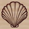 Free Stylized Seashell Icon A stylized illustration of a seashell, suitable for various applications.