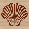 SVG Seashell Clip Art Design A detailed illustration of a seashell in vector format for crafting projects and digital designs.