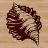 Beautiful Shell Clip Art Vector A stylized illustration of a seashell, suitable for seaside-themed designs.