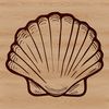 Seaside Treasure SVG Design A delicate seashell design suitable for seaside-themed crafts and vector art projects.