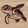 An illustration of a sea turtle swimming in the ocean, highlighting its shell and flippers.