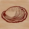 Seaside Decorations Illustration A stylized illustration of a seashell, perfect for decorating seaside-themed spaces.