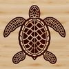 An outline vector design of a marine animal, specifically a sea turtle, suitable for cutting or engraving.