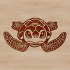 A digital illustration of a sea turtle swimming in the ocean.