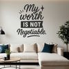 Empowering Self Worth Motivation Graphics Motivational quote about self worth and confidence in vector format.