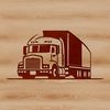 Free SVG Clip Art of a Semi Truck A vector illustration of a large semi truck with wheels and cab.