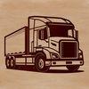 High-Resolution SVG Design of a Large Truck A high-resolution illustration of a semi truck in vector format.