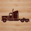 Free Semi Truck Clip Art Design A semi truck graphic with detailed design features.