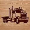 A detailed illustration of a semi truck, suitable for use in various design projects.