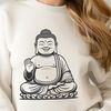 Meditative Buddha Silhouette A detailed, high-quality illustration of a Buddha in a meditative pose.