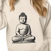 Buddha Silhouette in Meditation Pose A Buddhist figure in meditative pose, designed as a vector graphic.