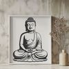 Serene Buddha Illustration in Vector Format SVG illustration of a serene Buddha figure with intricate design elements.