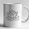 Eastern Symbolism in Simple Lines A stylized illustration of the lotus flower, a symbolic plant in various Eastern religions.