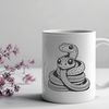 Free SVG Image of a Snake A snake illustration in vector format, suitable for digital cutting machines and laser cutters.