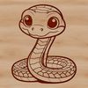 Beautiful Reptile Vector Art A reptile snake with intricate details in vector form, suitable for commercial and personal use.