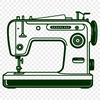A detailed vector illustration of a sewing machine, ideal for commercial or personal projects.