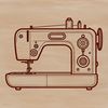 Modern Sewing Machine Design SVG File A detailed illustration of a modern sewing machine, ideal for vector art and design projects.