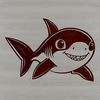 A simple vector illustration of a shark, suitable for various digital applications.
