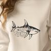 A high-quality SVG illustration of a shark, suitable for cutting machine designs.
